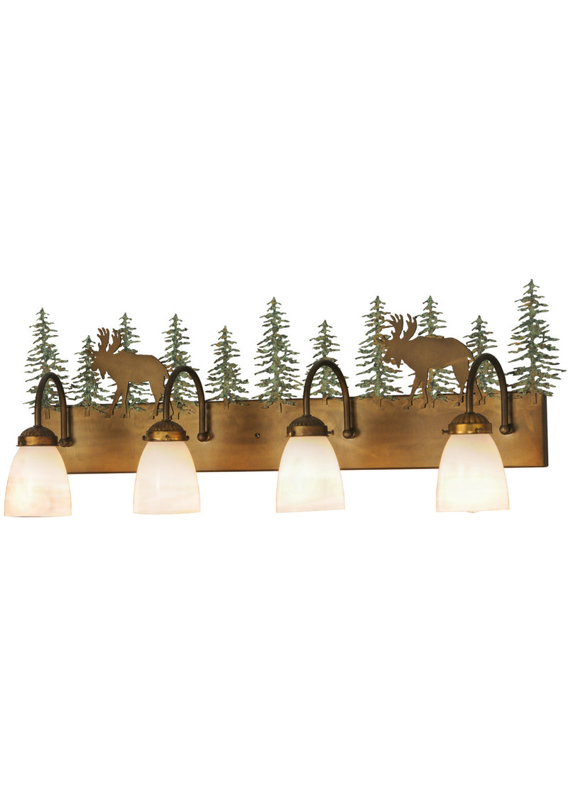 Meyda Tiffany 150316 Four Light Vanity, Antique Copper