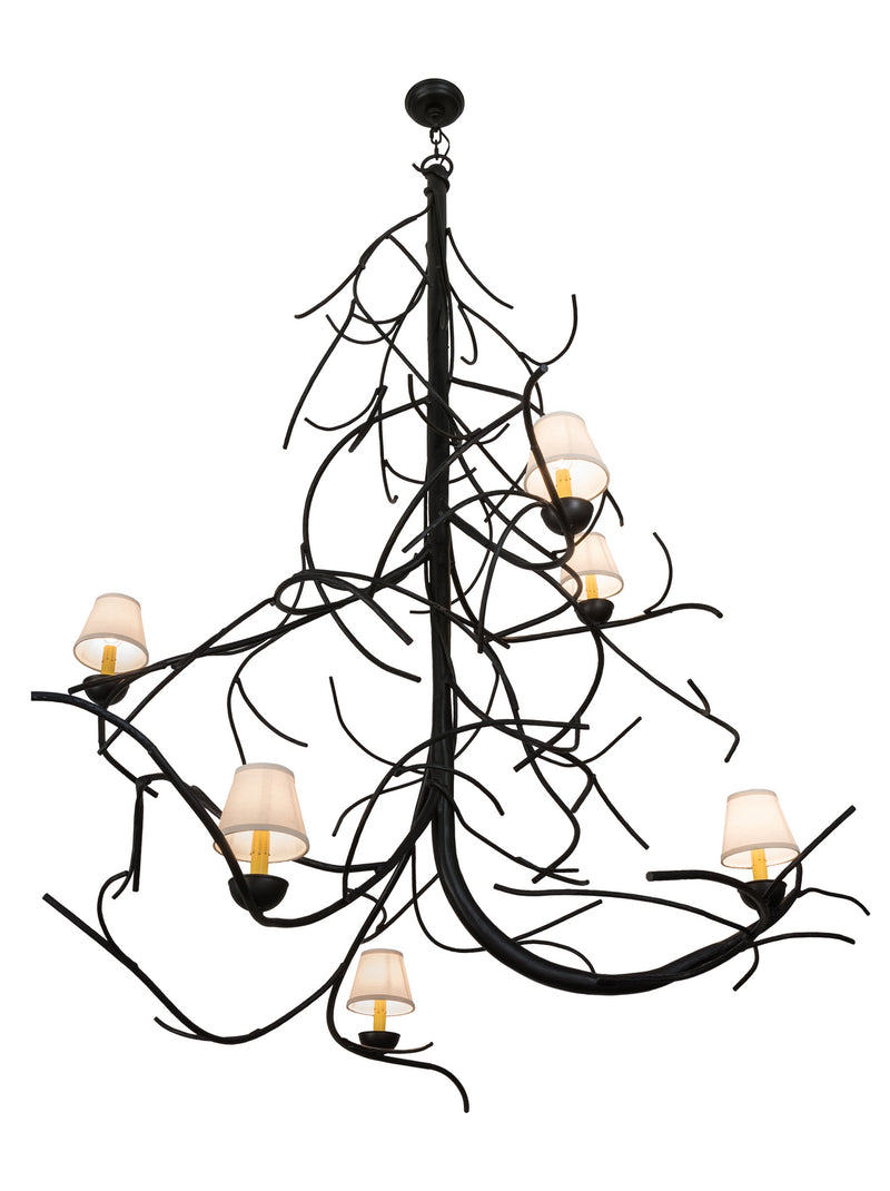 Meyda Tiffany 150694 Six Light Chandelier, Textured Black