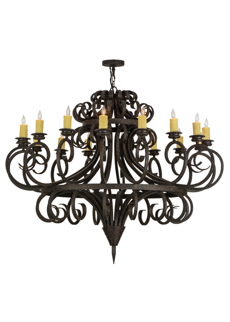 Meyda Tiffany 151204 16 Light Chandelier, Coffee Bean