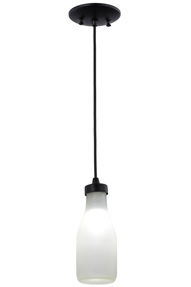 Meyda Tiffany 151225 One Light Mini Pendant, Black Metal