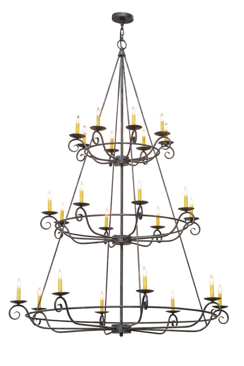 Meyda Tiffany 151278 24 Light Chandelier, AntiqUe Iron Gate