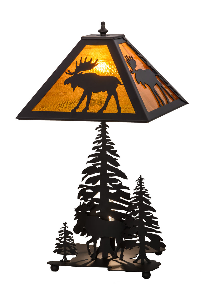 Meyda Tiffany 151467 Two Light Table Lamp, Oil Rubbed Bronze
