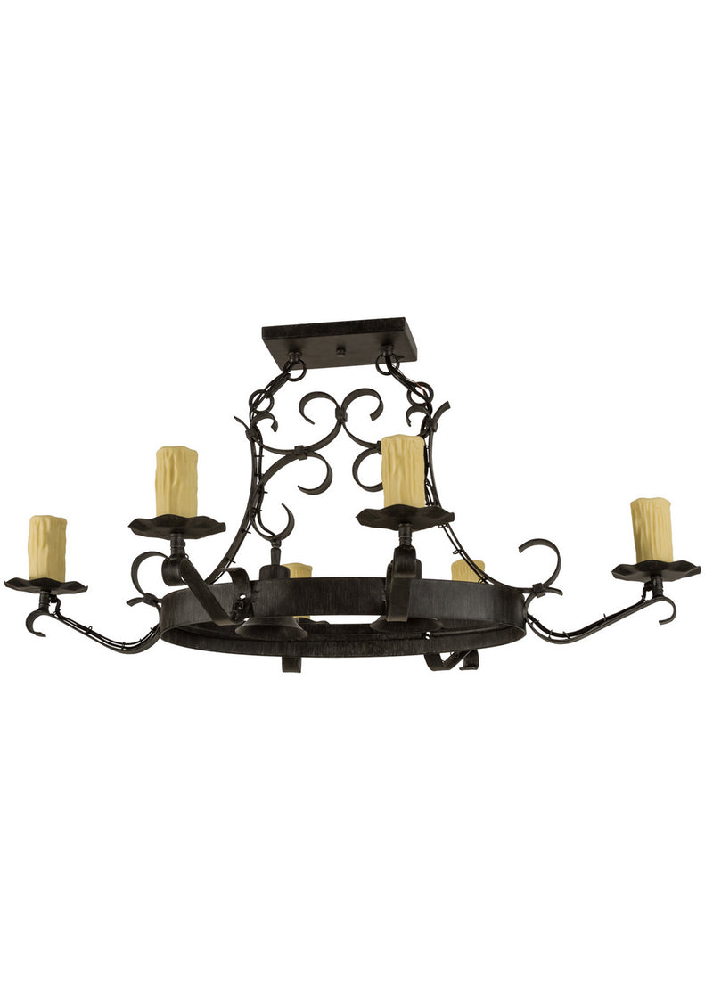 Meyda Tiffany 151537 Eight Light Chandelier Hardware, Antique Iron Gate