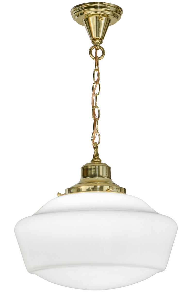 Meyda Tiffany 151550 One Light Pendant, Polished Brass