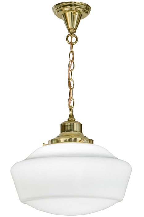 Meyda Tiffany 151550 One Light Pendant, Polished Brass
