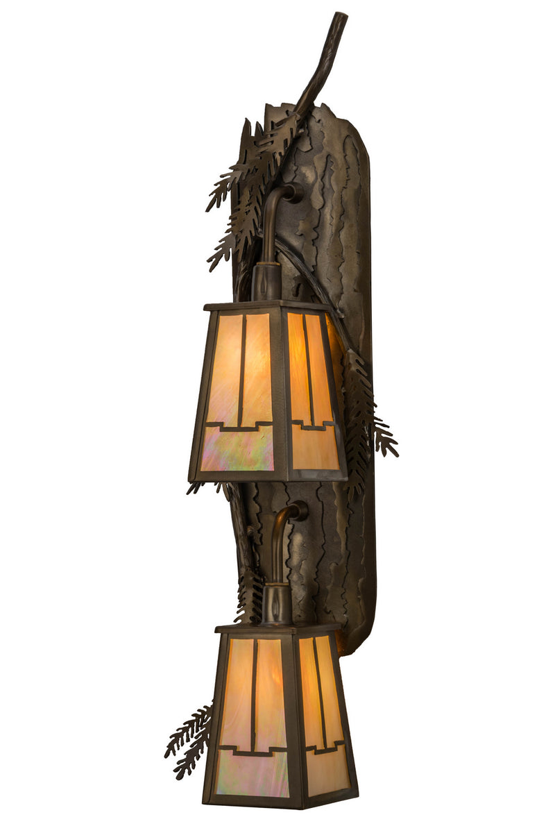 Meyda Tiffany 151595 Two Light Wall Sconce, Antique Copper