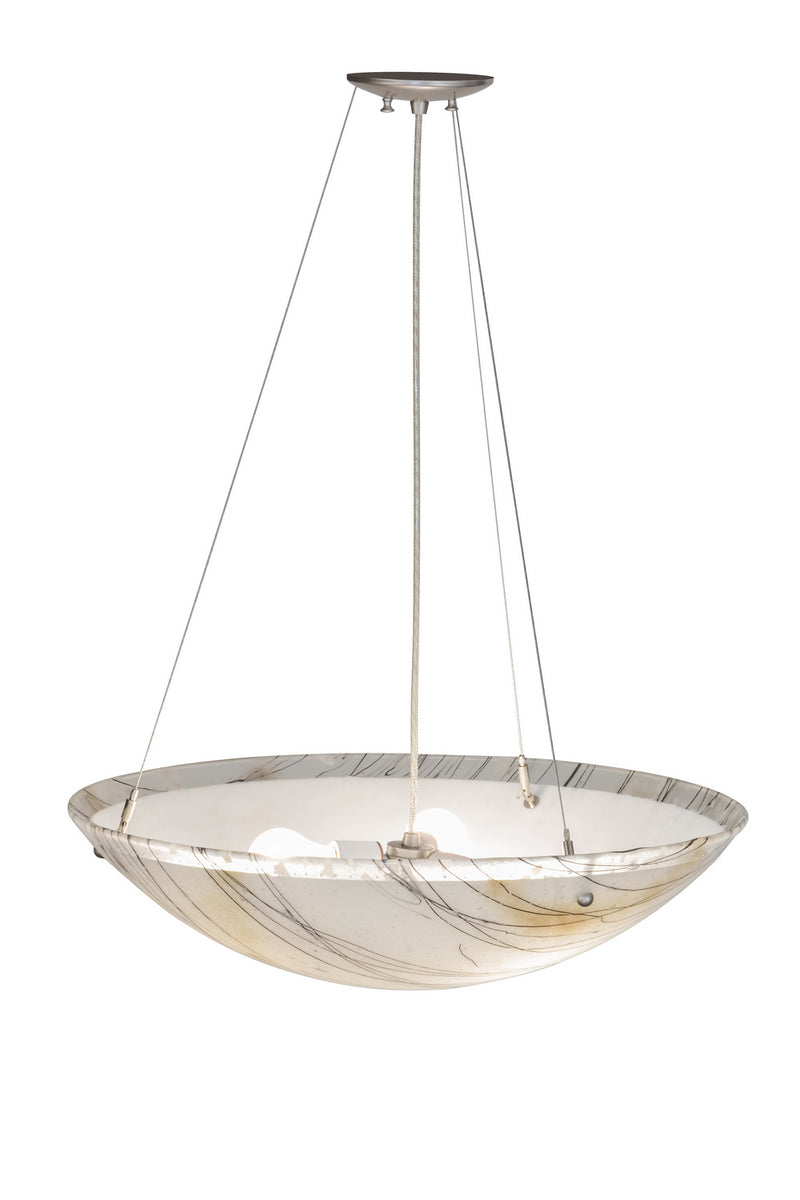 Meyda Tiffany 151641 Three Light Pendant, Brushed Nickel