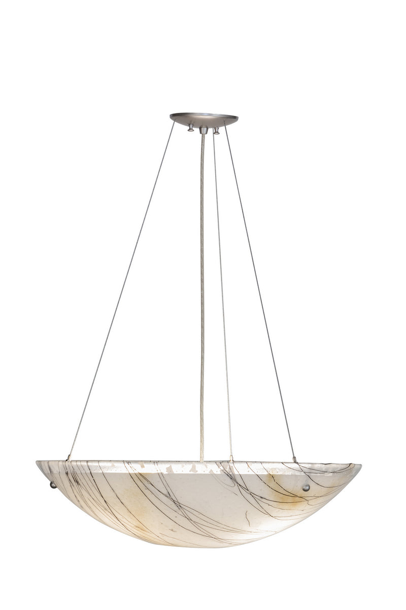 Meyda Tiffany 151641 Three Light Pendant, Brushed Nickel