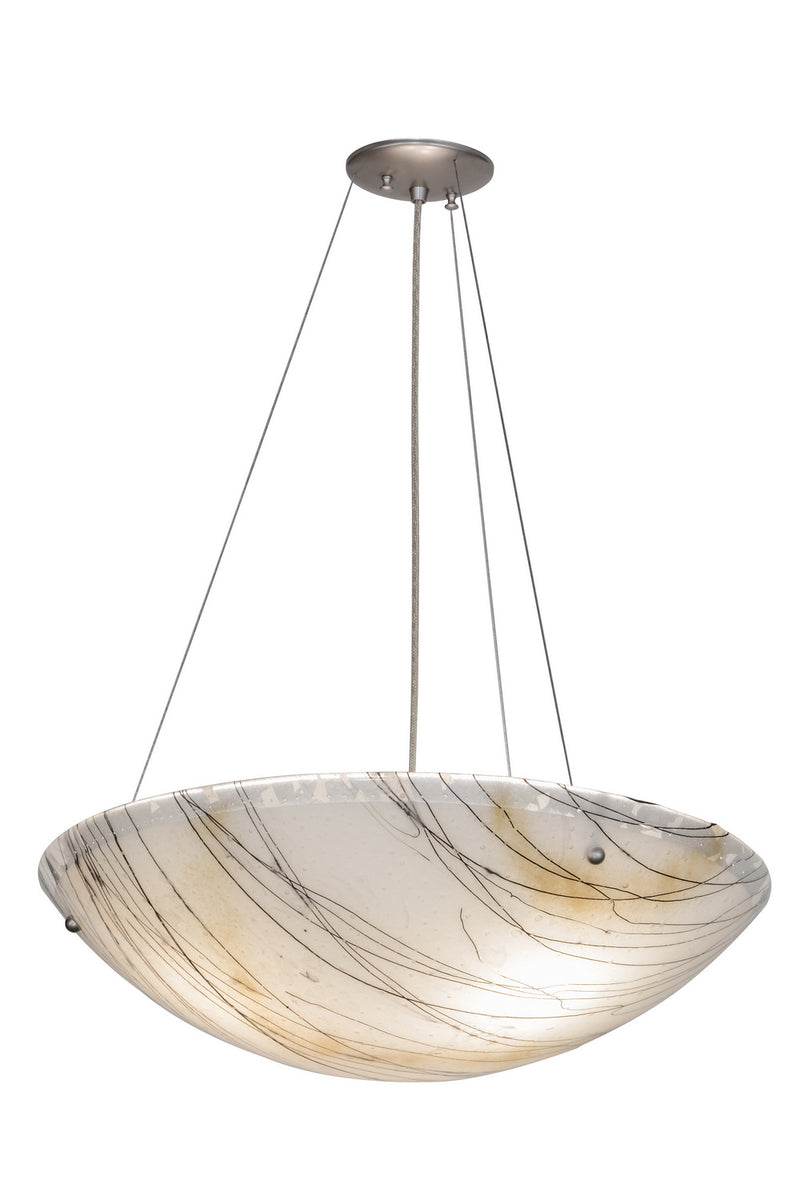 Meyda Tiffany 151641 Three Light Pendant, Brushed Nickel