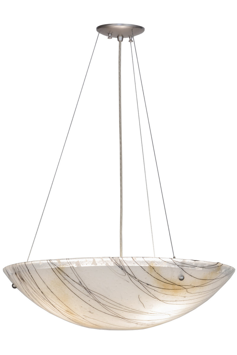 Meyda Tiffany 151641 Three Light Pendant, Brushed Nickel