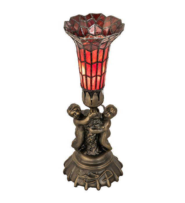 Meyda Tiffany 151921 One Light Mini Lamp, Antique Brass