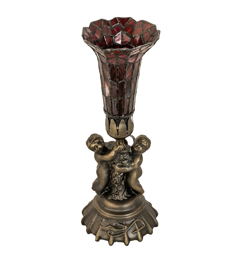 Meyda Tiffany 151921 One Light Mini Lamp, Antique Brass