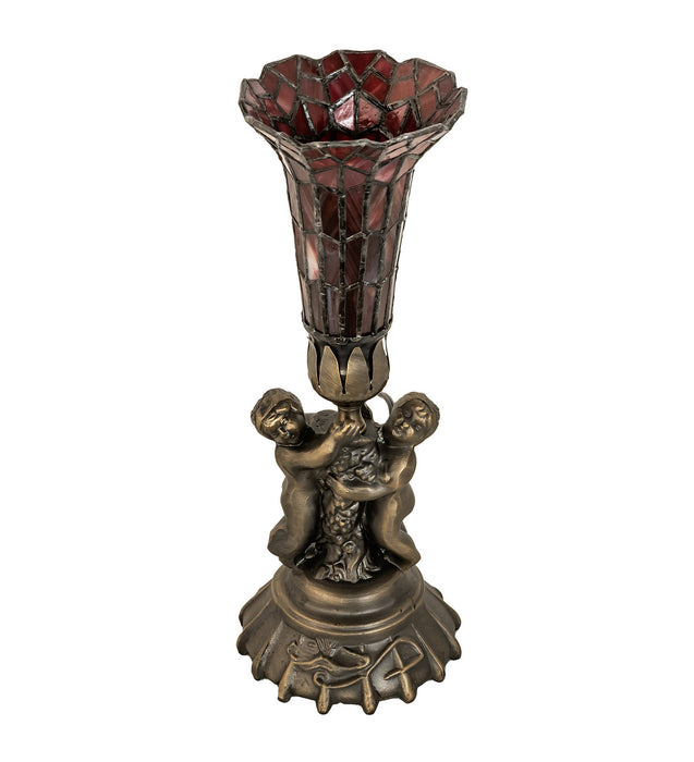 Meyda Tiffany 151921 One Light Mini Lamp, Antique Brass