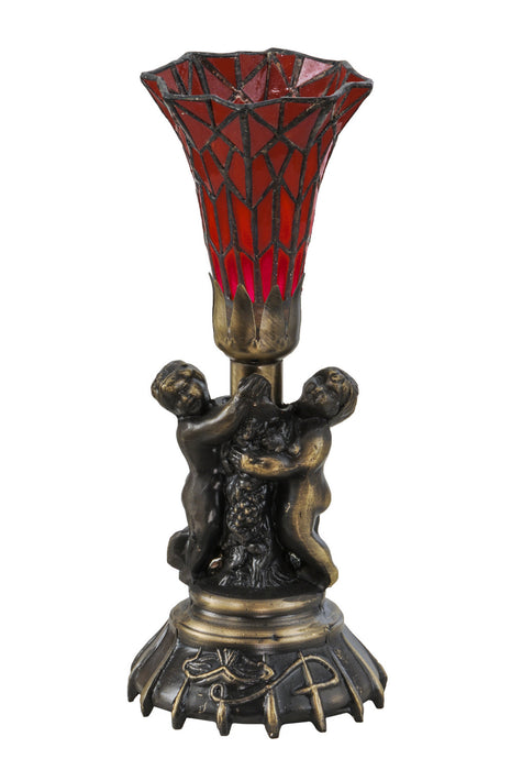 Meyda Tiffany 151921 One Light Mini Lamp, Antique Brass