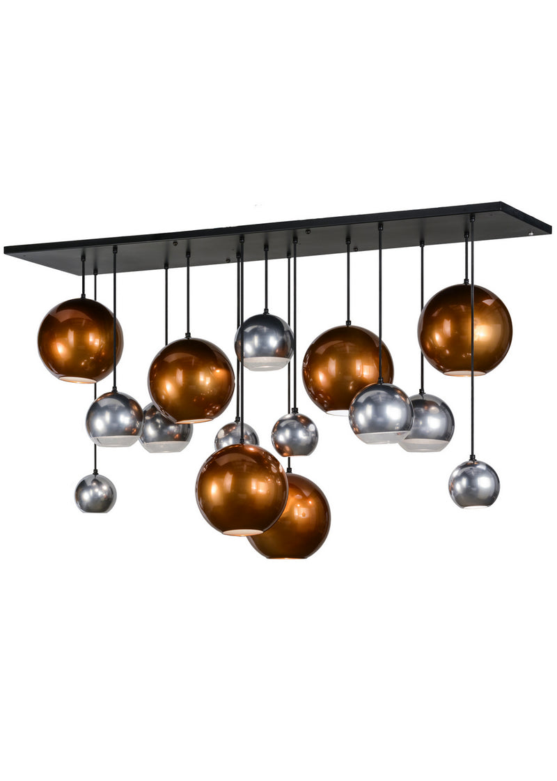 Meyda Tiffany 151941 15 Light Pendant, Solar Black