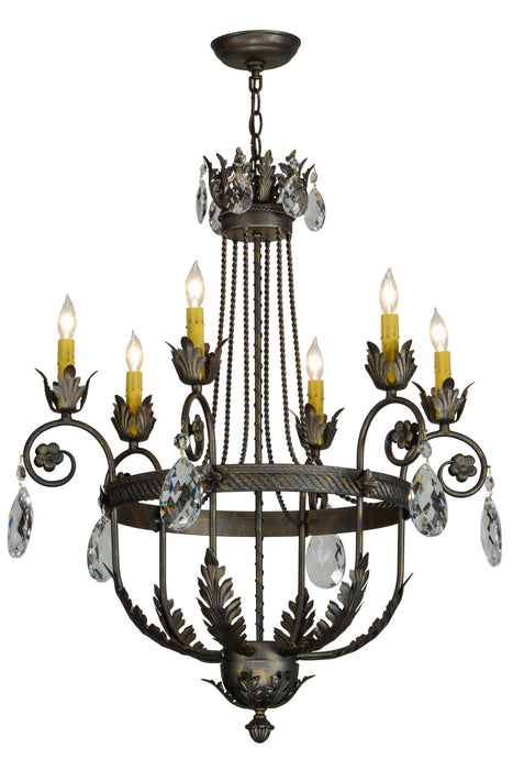 Meyda Tiffany 152252 Six Light Chandelier, French Bronze