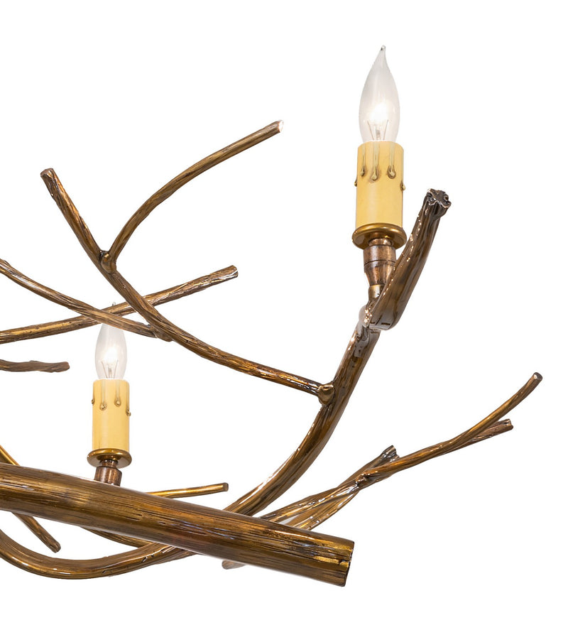 Meyda Tiffany 152375 Eight Light Chandelier, Transparent Gold