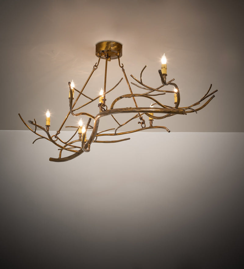 Meyda Tiffany 152375 Eight Light Chandelier, Transparent Gold