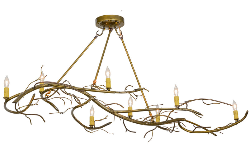 Meyda Tiffany 152375 Eight Light Chandelier, Transparent Gold