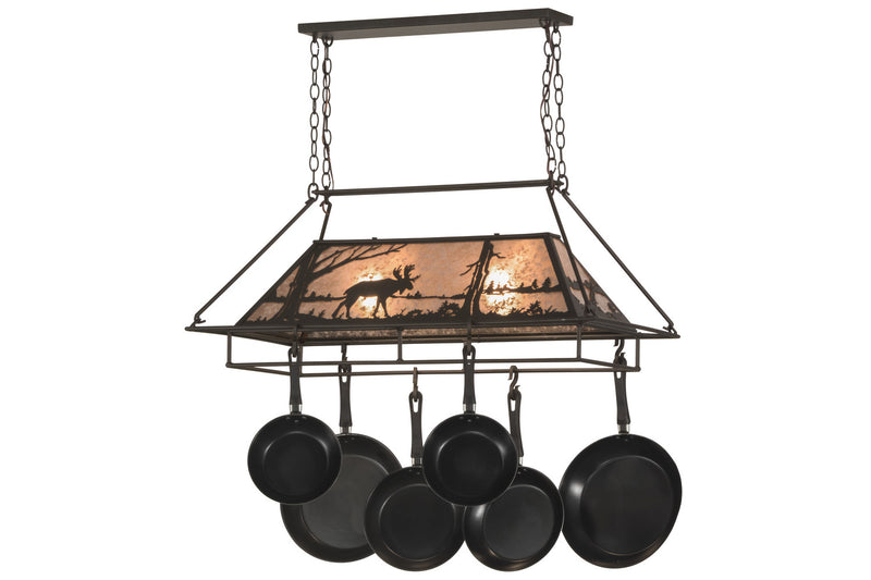 Meyda Tiffany 152951 Two Light Pot Rack, Oil Rubbed Bronze