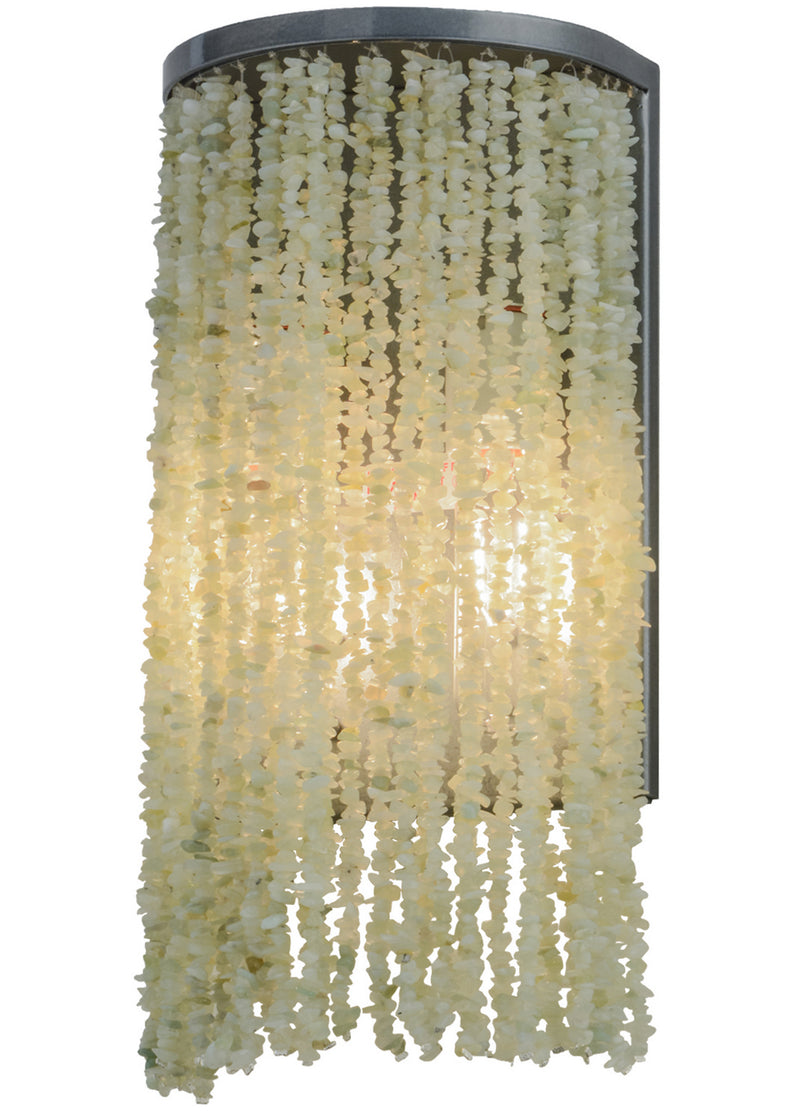 Meyda Tiffany 153076 Two Light Wall Sconce, Black Chrome Over Nickel