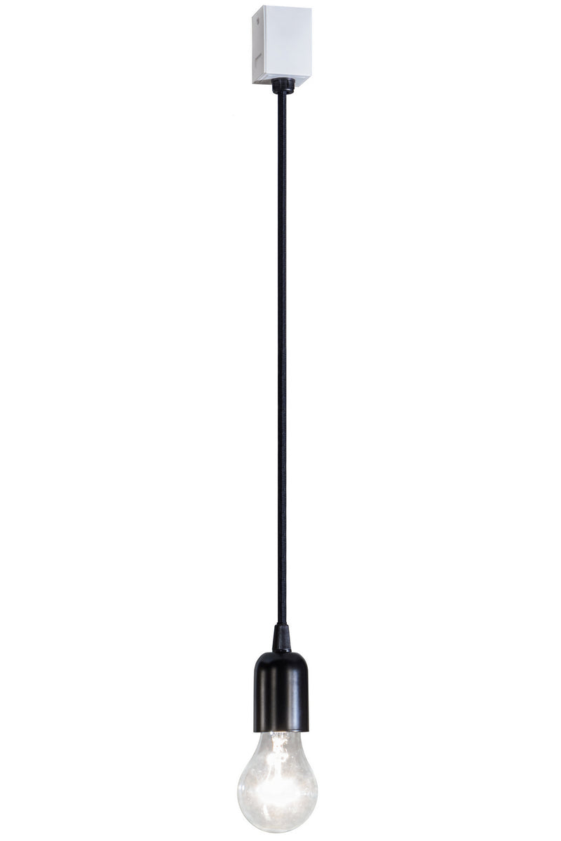 Meyda Tiffany 153158 One Light Pendant, Black Metal