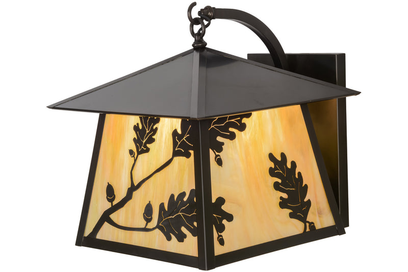 Meyda Tiffany 153182 One Light Wall Sconce, Craftsman Brown