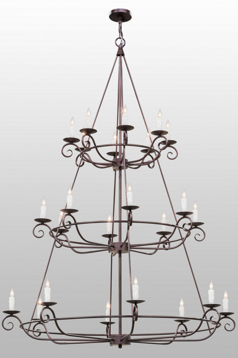 Meyda Tiffany 153264 24 Light Chandelier, Mahogany Bronze