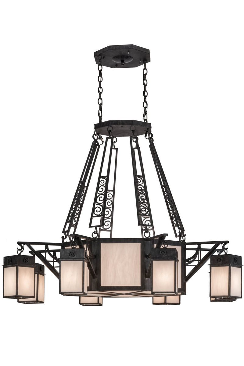 Meyda Tiffany 153275 12 Light Pendant, Antique Iron Gate