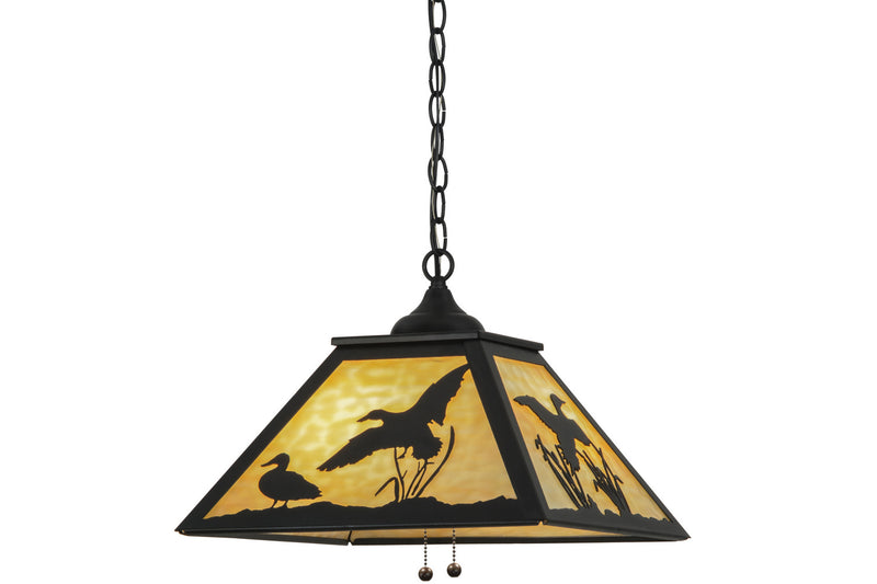 Meyda Tiffany 153287 Two Light Pendant, Textured Black