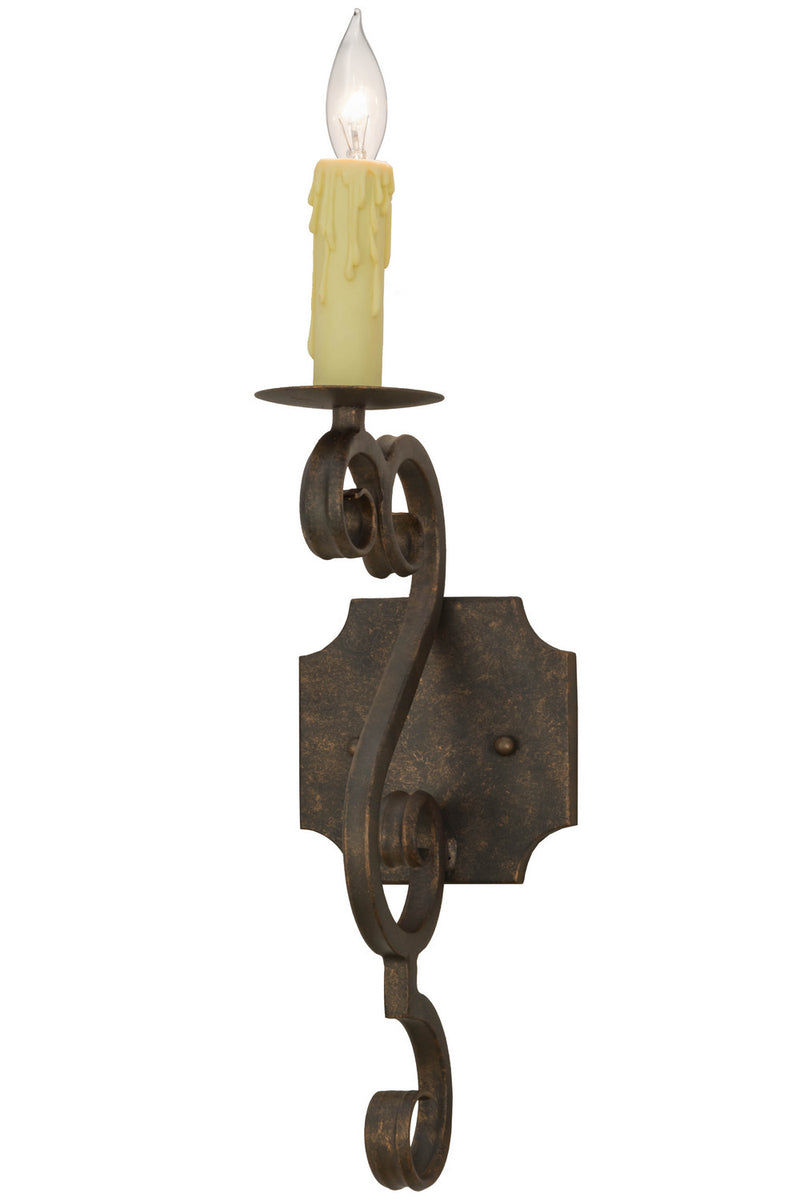 Meyda Tiffany 153387 One Light Wall Sconce, Gilded Tobacco