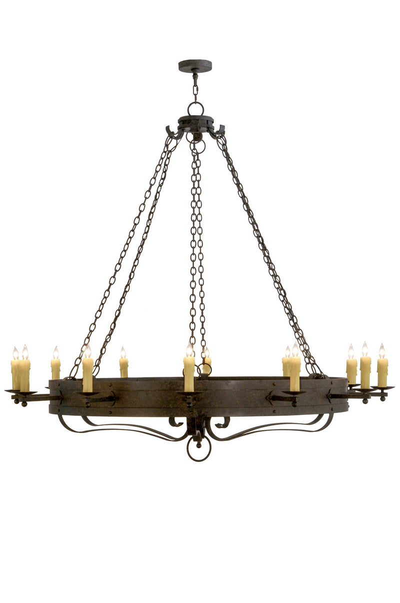 Meyda Tiffany 153399 12 Light Chandelier, Coffee Bean