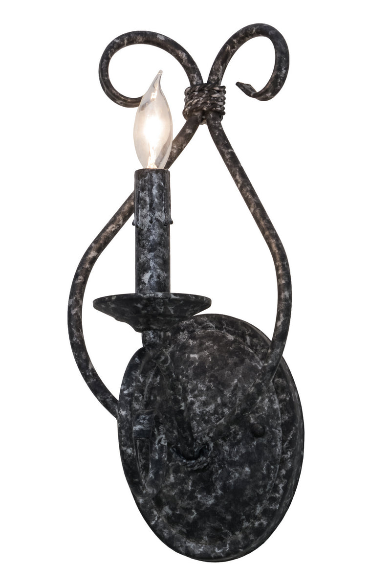 Meyda Tiffany 153437 One Light Wall Sconce, Graphite Pewter