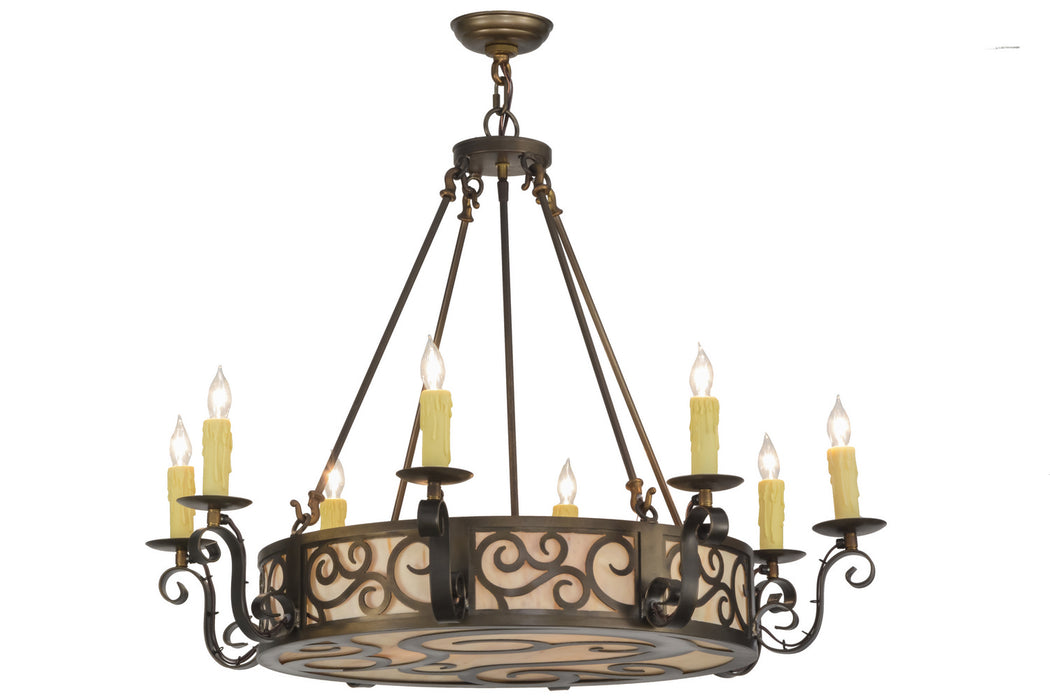Meyda Tiffany 153447 11 Light Chandelier, Antique Copper