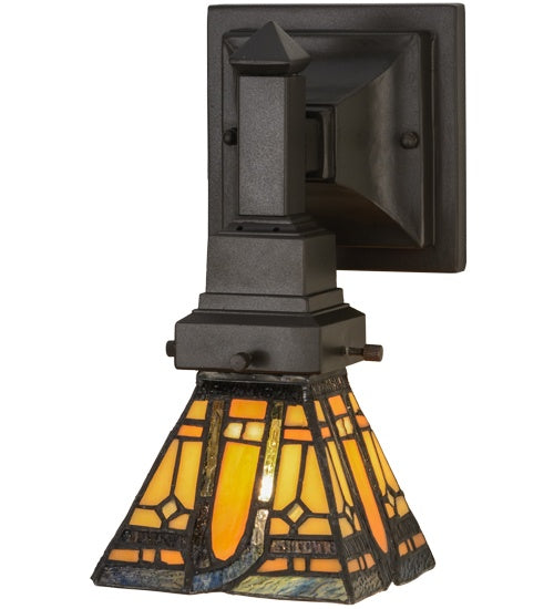 Meyda Tiffany 153637 One Light Wall Sconce, Mahogany Bronze