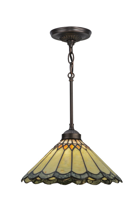Meyda Tiffany 153755 One Light Pendant, Mahogany Bronze