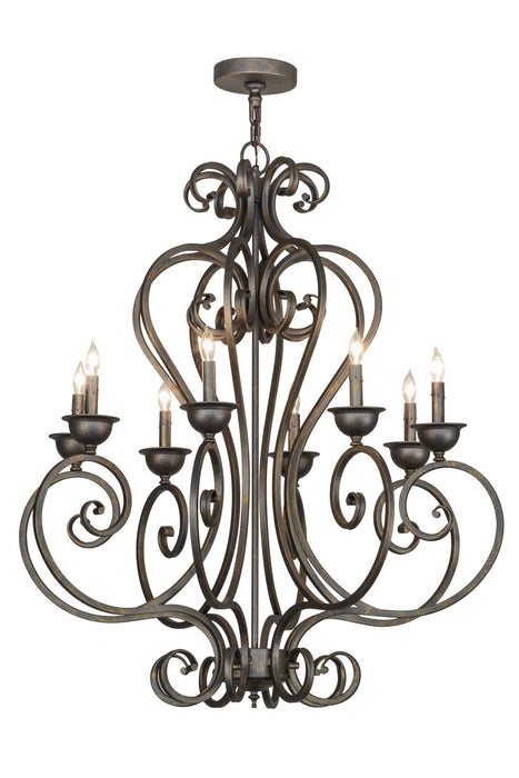 Meyda Tiffany 153862 Eight Light Chandelier, French Bronze