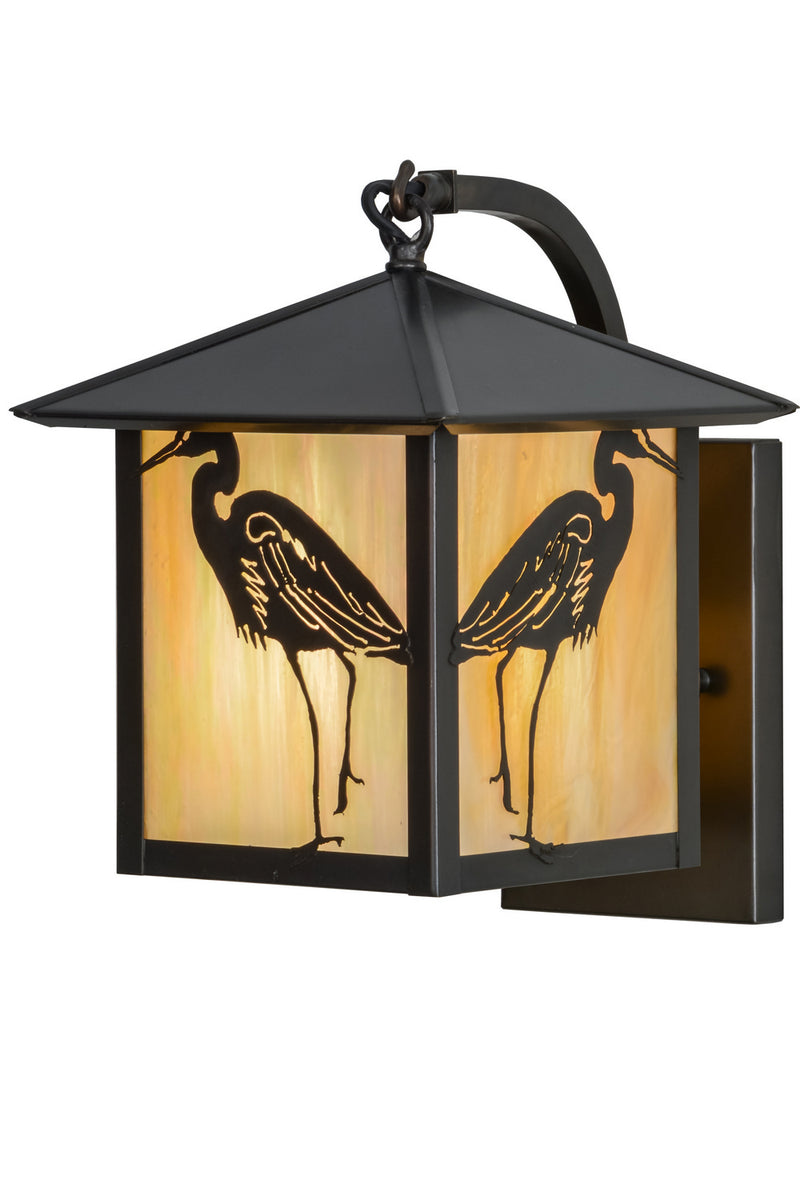 Meyda Tiffany 153951 One Light Wall Sconce, Craftsman Brown