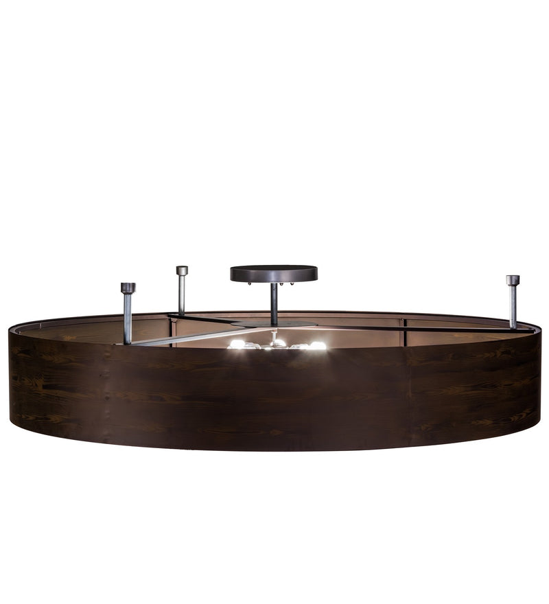 Meyda Tiffany 154000 12 Light Pendant, Mahogany Wood Grain