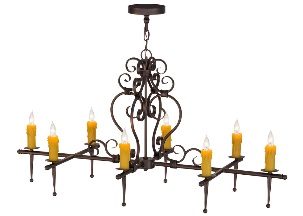 Meyda Tiffany 154026 Eight Light Chandelier, Mahogany Bronze