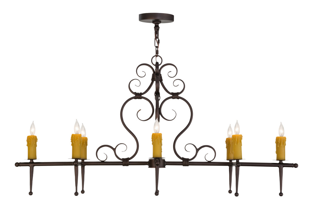 Meyda Tiffany 154026 Eight Light Chandelier, Mahogany Bronze