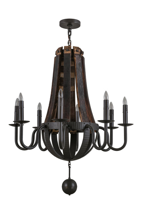 Meyda Tiffany 154052 Eight Light Chandelier, Timeless Bronze