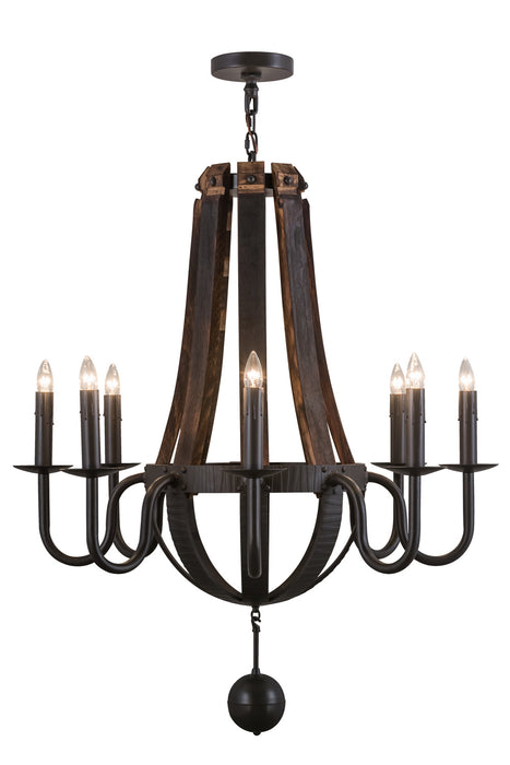 Meyda Tiffany 154052 Eight Light Chandelier, Timeless Bronze