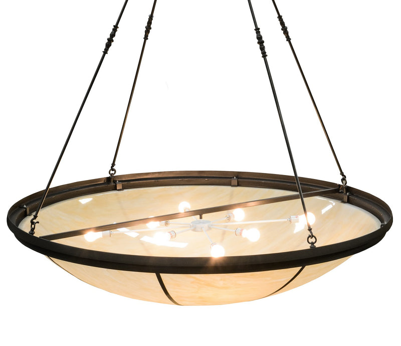 Meyda Tiffany 154078 Eight Light Semi-Flushmount, Timeless Bronze