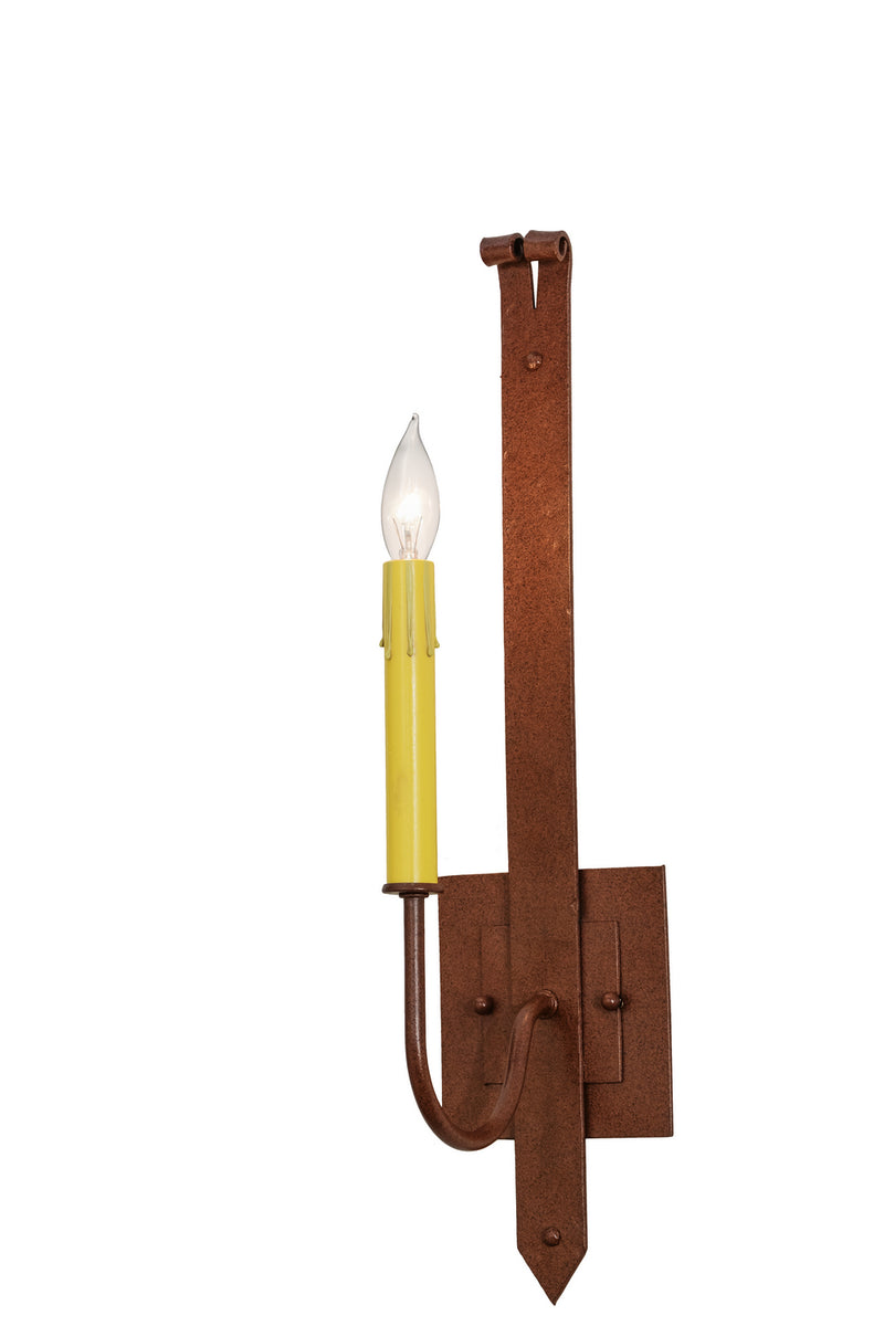 Meyda Tiffany 154095 One Light Wall Sconce, Rust