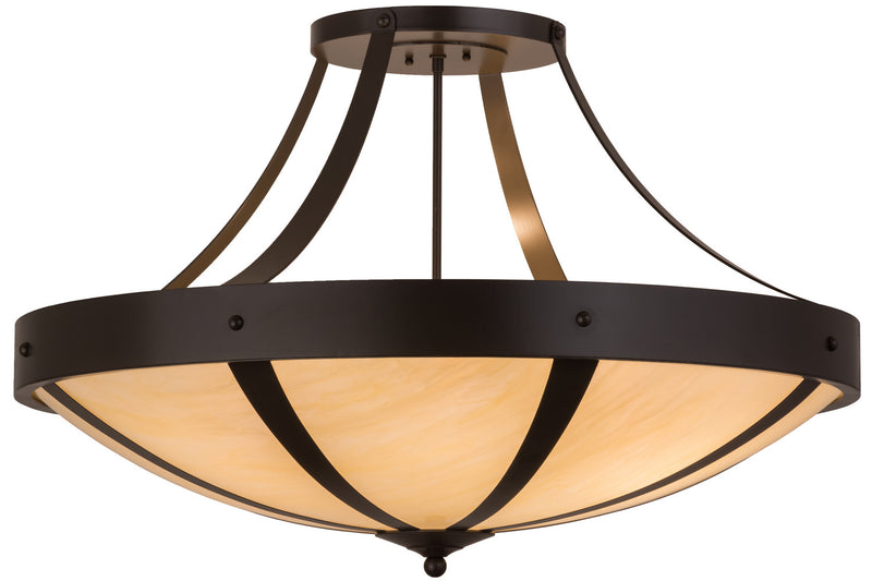 Meyda Tiffany 154107 Six Light Semi-Flushmount, Timeless Bronze