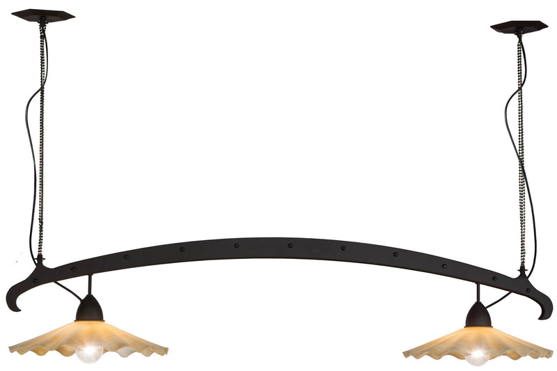 Meyda Tiffany 154139 Two Light Pendant, Oil Rubbed Bronze