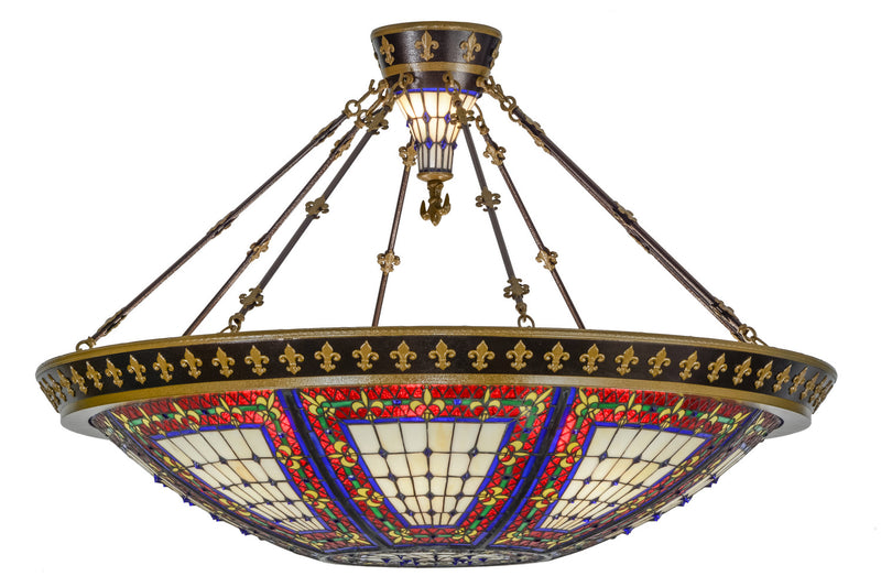 Meyda Tiffany 154145 Ten Light Semi-Flushmount, Copper Vein