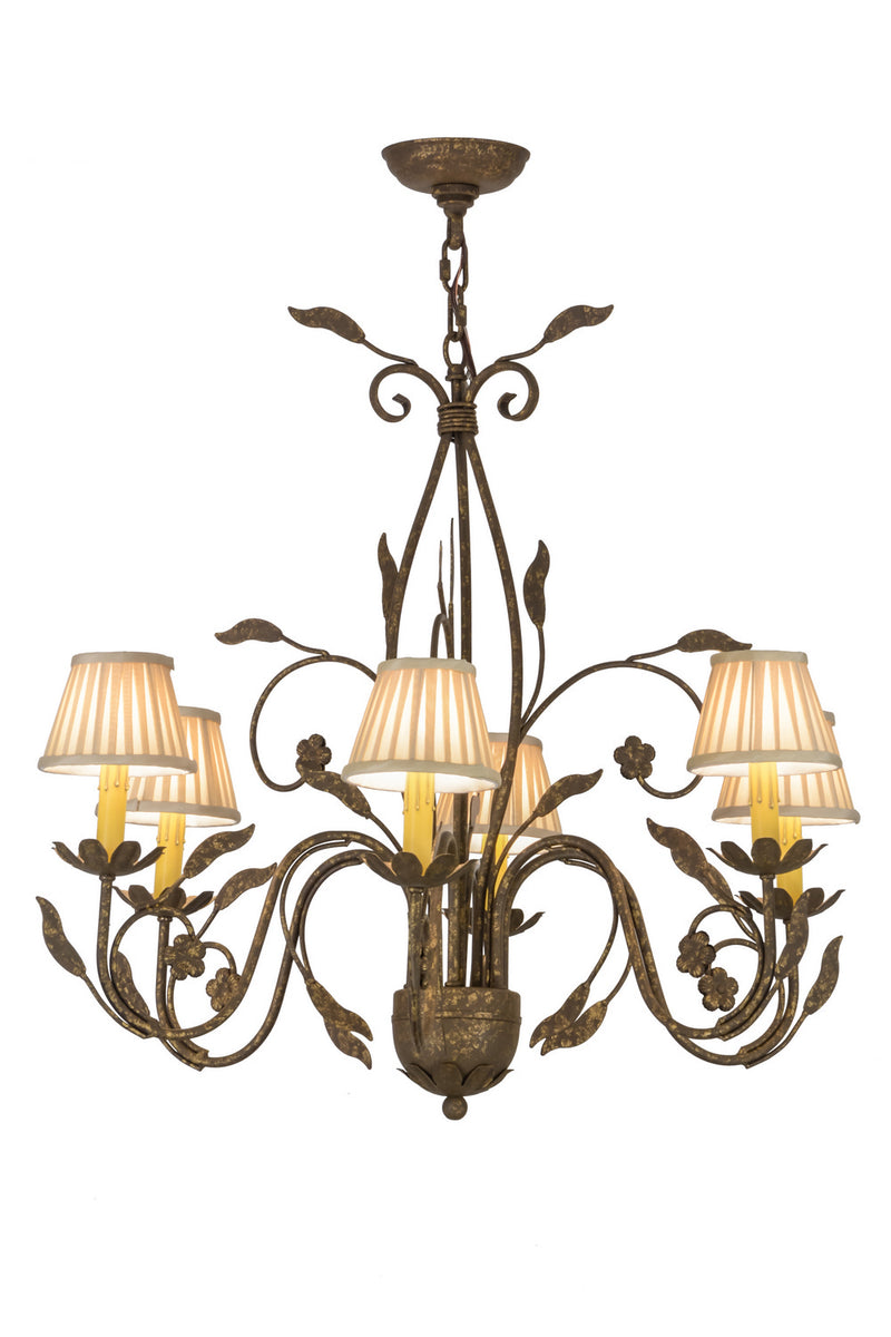 Meyda Tiffany 154148 Six Light Chandelier, Pompeii Gold