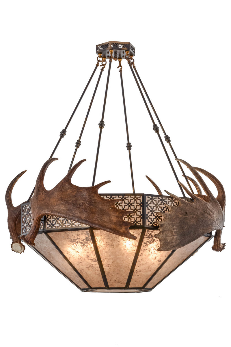 Meyda Tiffany 154279 Eight Light Pendant, Dark Burnished Antique Copper